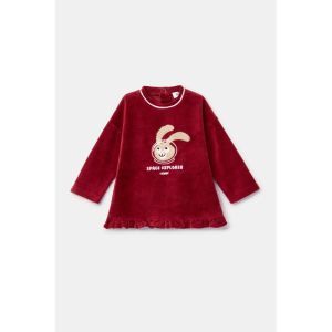 Baby meisjespyjama in velours 471 bordeaux