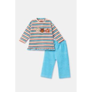 Baby meisjespyjama in velours 920 multicolor