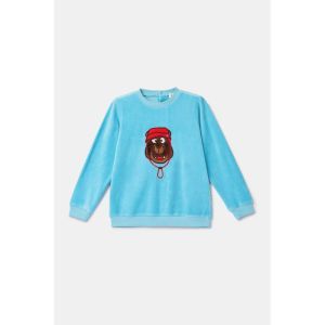 Meisjespyjama in velours 824 blauw