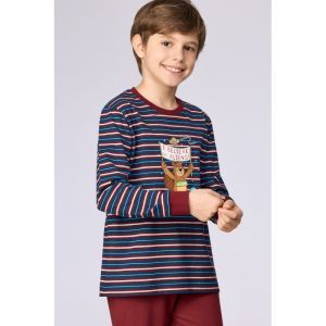 Jongenspyjama lange mouwen 903 donkerblauw