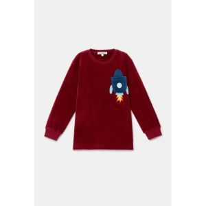 Jongenspyjama in velours 471 bordeaux