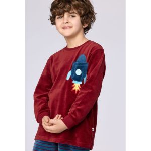 Jongenspyjama in velours 471 bordeaux