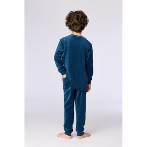 Jongenspyjama in velours 881 donkerblauw