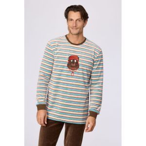 Herenpyjama in velours 920 multicolor