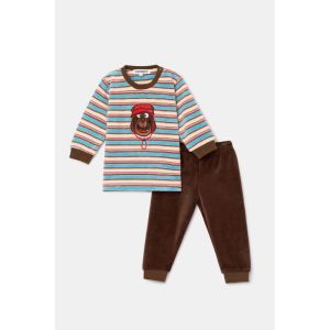 Baby jongenspyjama in velours 920 multicolor