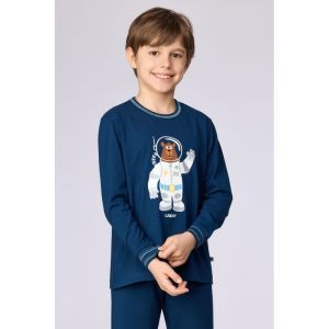 Jongenspyjama lange mouwen 881 donkerblauw