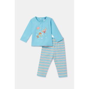 Baby meisjespyjama lange mouw 824 blauw