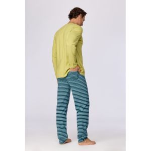 Herenpyjama lange mouwen 715 groen