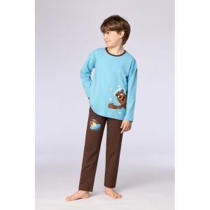 Jongenspyjama lange mouwen 824 blauw