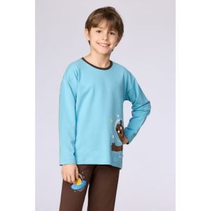 Jongenspyjama lange mouwen 824 blauw