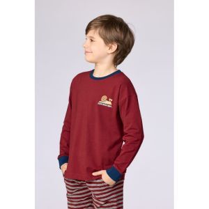 Jongenspyjama lange mouwen 471 bordeaux