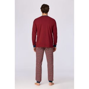 Herenpyjama lange mouwen 471 bordeaux