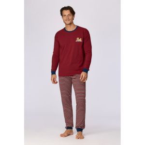 Herenpyjama lange mouwen 471 bordeaux