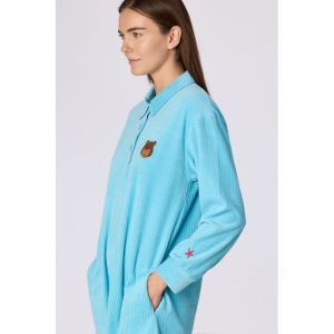 Slaapkleedje in velours 824 blauw