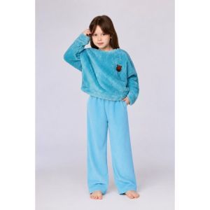 Meisjes sweater en broek 824 blauw