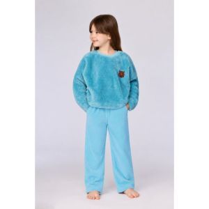 Meisjes sweater en broek 824 blauw