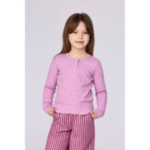 Meisjespyjama lange mouwen 436 roze