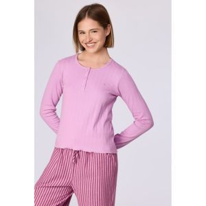 Damespyjama lange mouwen 436 roze