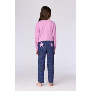 Meisjespyjama lange mouwen 436 roze