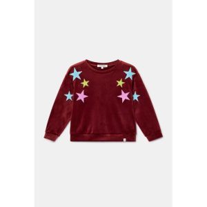 Meisjespyjama in velours 471 bordeaux