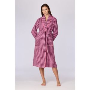 Dames badjas 901 roze streep
