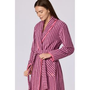 Dames badjas 901 roze streep