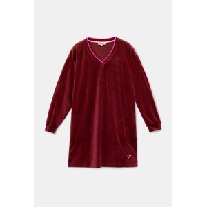 Slaapkleedje in velours 471 bordeaux