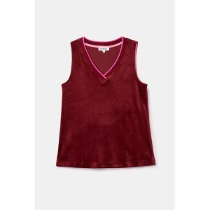 Dames homewear set met topje 471 bordeaux