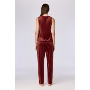 Dames homewear set met topje 471 bordeaux