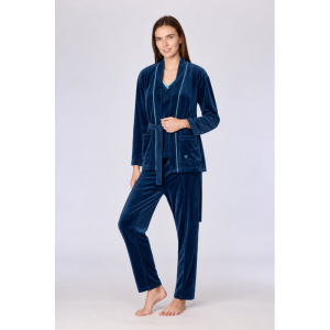 Dames homewear set met topje 881 donkerblauw
