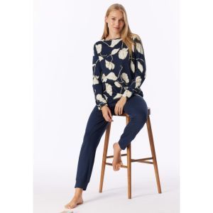 Damespyjama lange mouwen 861 deep sea bl