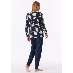 Damespyjama lange mouwen 861 deep sea bl