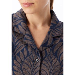 Damespyjama lange mouwen 861 deep sea bl