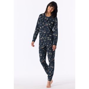 Damespyjama lange mouwen 904 multicolor