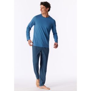 Herenpyjama lange mouwen 833 aqua