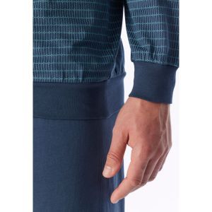 Herenpyjama lange mouwen 860 deep blue