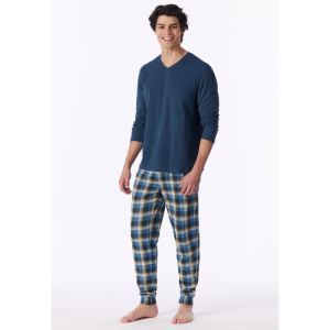 Herenpyjama lange mouwen 860 deep blue