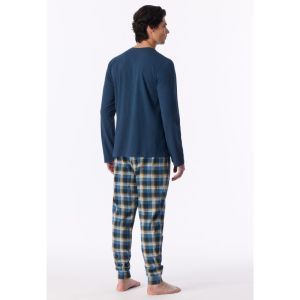 Herenpyjama lange mouwen 860 deep blue