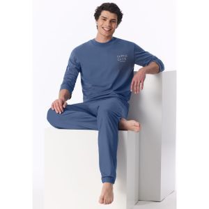 Herenpyjama lange mouwen 843 faded denim