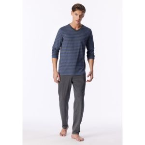 Herenpyjama lange mouwen 843 faded denim