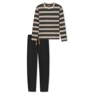 Herenpyjama met lange mouwen 000 schwarz