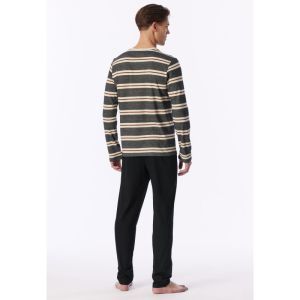 Herenpyjama met lange mouwen 000 schwarz