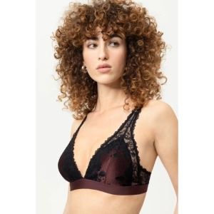Luxurious triangle bra 1809 Hot maroon