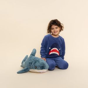 Jongenspyjama in velours Bijou Blue