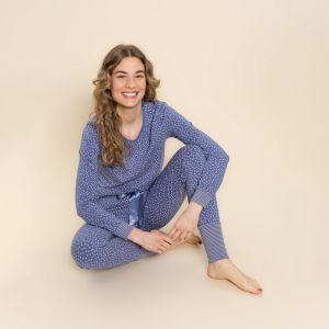 Damespyjama lange mouwen Bijou Blue