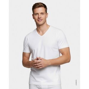 Heren onderhemd korte mouw V 001 wit